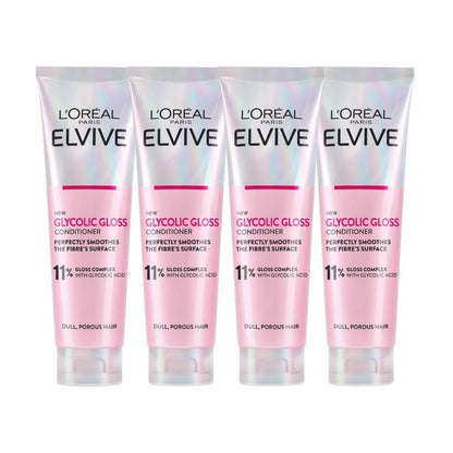 Loreal Glycolic Gloss Smoothing Conditioner For Perfect Shine 150 ml 4 Pack