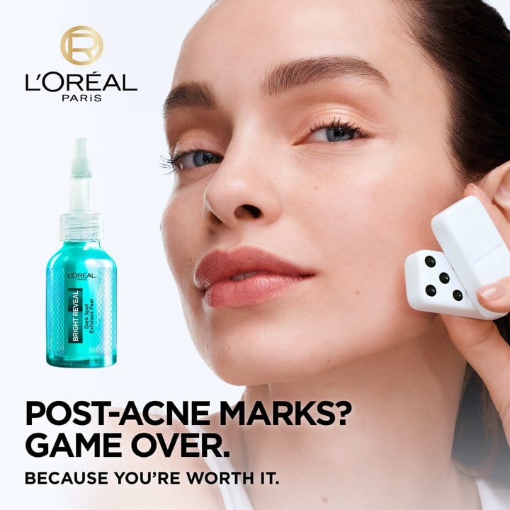 Loreal Paris Bright Reveal Anti Dark Spot Exfoliant Regenerating Peeling Serum 25 ml 3 Pack