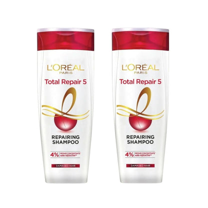 Loreal Paris Elseve Complete Repair 5 Structuring Treatment Shampoo for Damaged Hair 300 ml 2 Pack