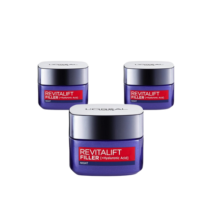 Loreal Paris Revitalift Night Anti-Aging Care Cream 50 ml 3 Pack
