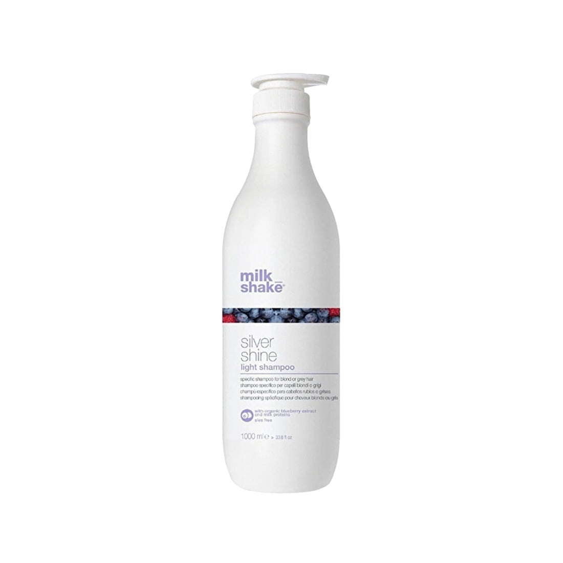 Milk_shake Silver Shine Sulfate Free Purple Toning Shampoo for White Gray and Platinum Hair 1000 ml