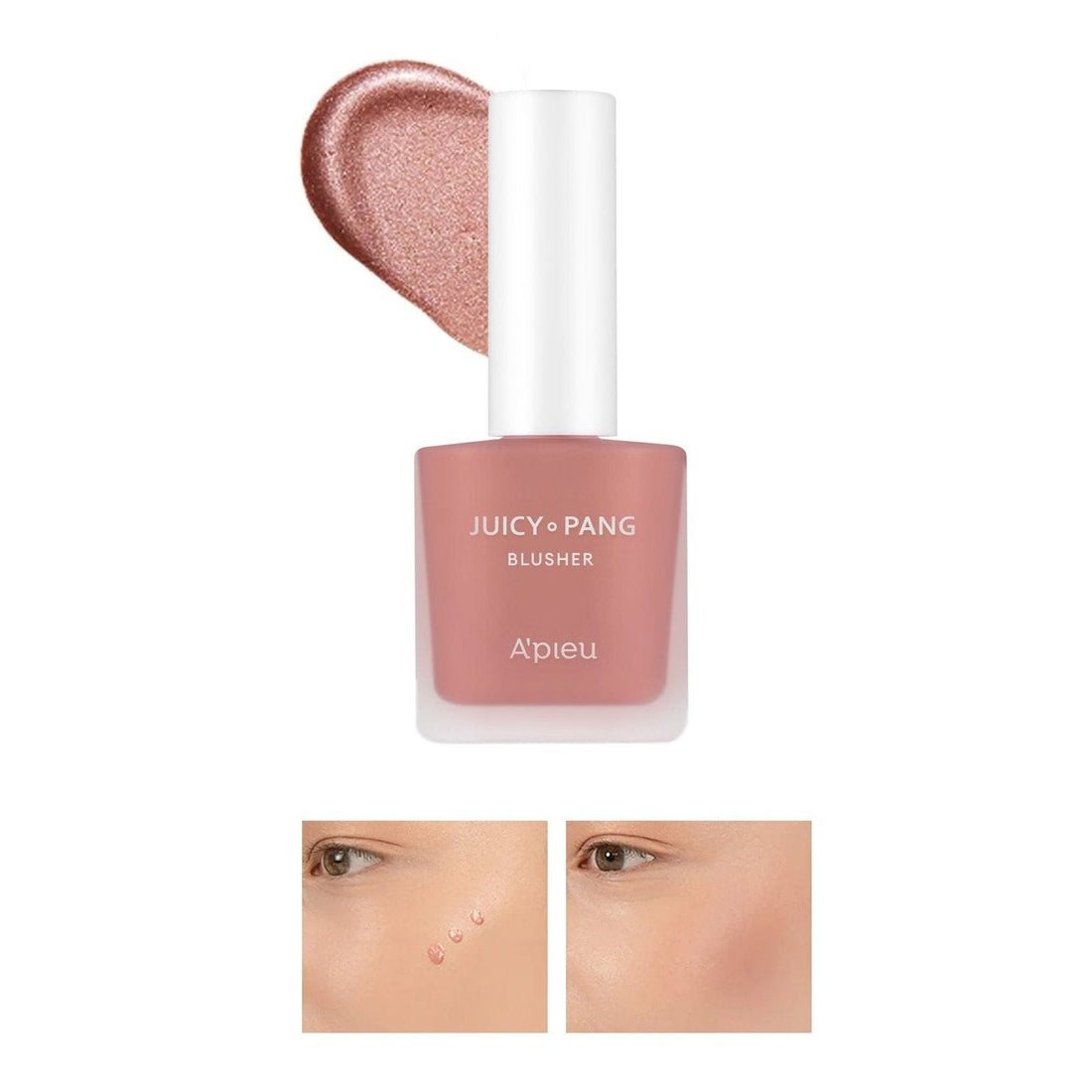 Missha Shimmering Rose Dust Liquid Blush - Apieu Juicy Pang Blusher Rose Dust with Glossy Finish (SPK01)