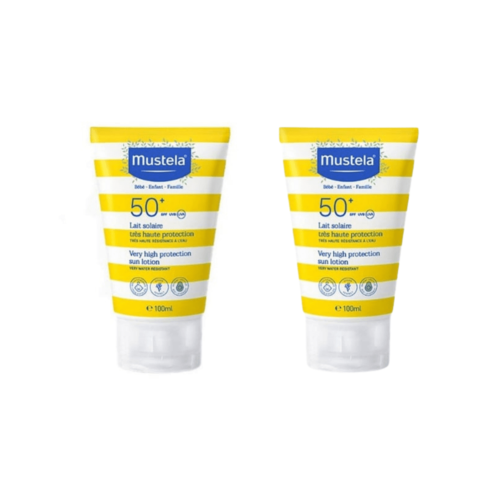 Mustela 50 Factor Baby Sun Lotion 100 ml 2 Pack