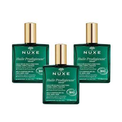 NUXE Huile Prodigieuse Neroli Multipurpose Dry Oil 100 ml 3 Pack