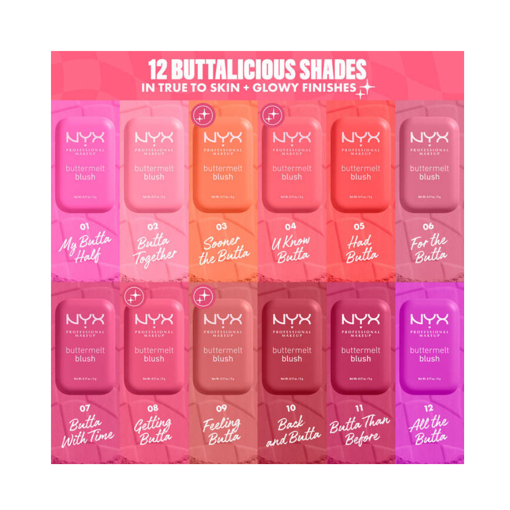 NYX Professional Makeup Buttermelt Blush Creamy -01 Butta Half