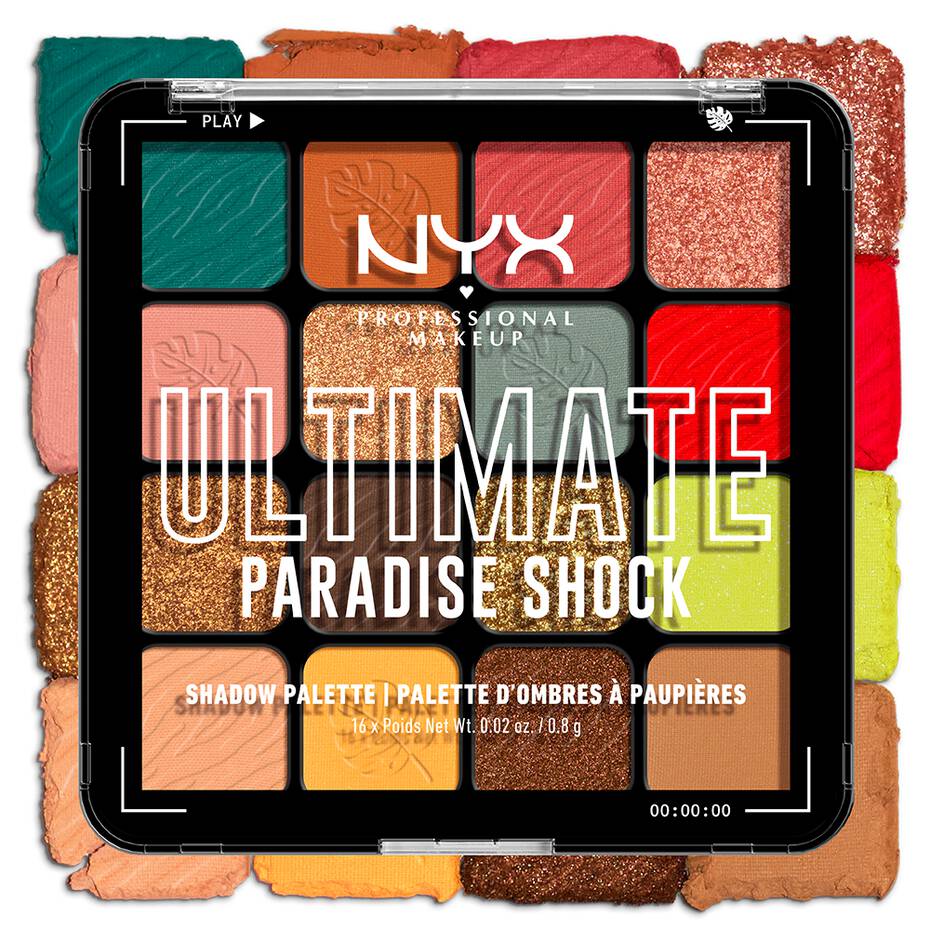NYX Professional Makeup Eyeshadow Palette - Ultimate Shadow Pallette - Paradise Shock