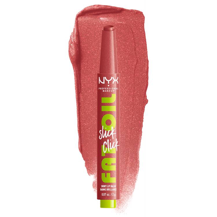 NYX Professional Makeup Fat Oil Slick Click Gloss Lip Balm - 03 No Filter Needed-Pink Pearl Nude