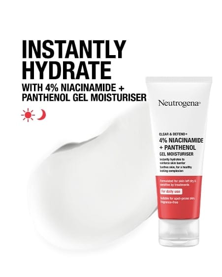 Neutrogena Clear & Defend+ Gel Moisturiser with Niacinamide & Panthenol  50ml / 1.7 fl oz
