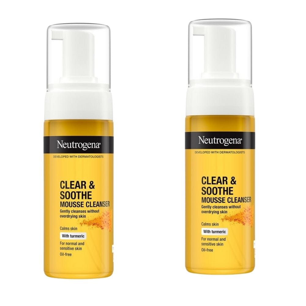 Neutrogena Clear &amp; Soothe Mousse Cleanser 150ml / 5 fl oz 2 Pack