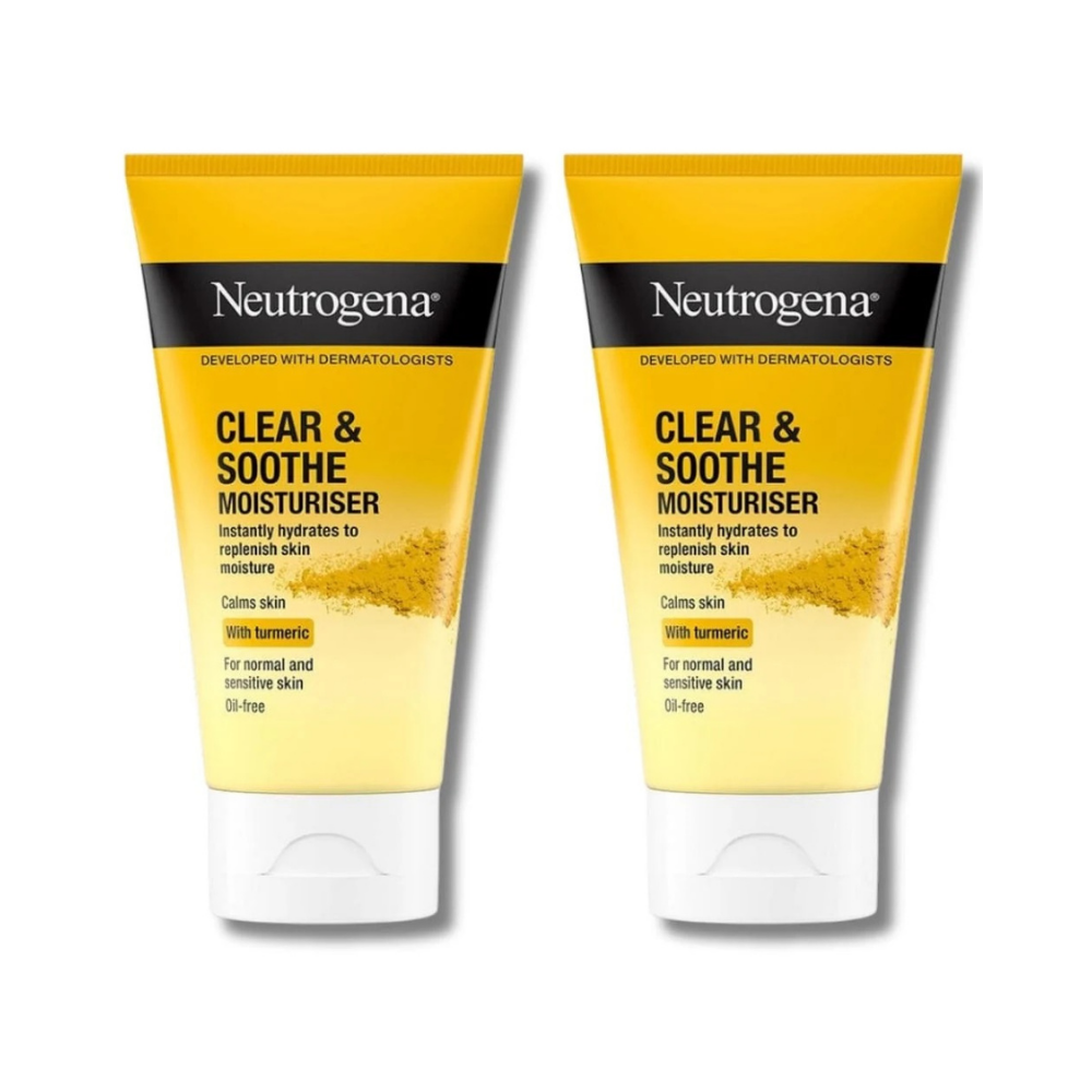 Neutrogena Clear &amp; Soothe Oil-free Moisturiser 75ml / 2.54 fl oz 2 Pack