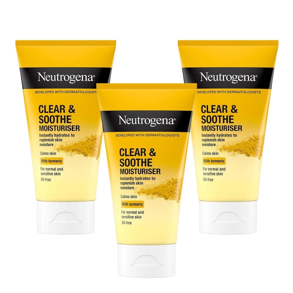 Neutrogena Clear & Soothe Oil-free Moisturiser 75ml / 2.54 fl oz 3 Pack