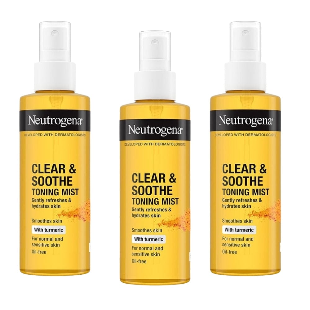 Neutrogena Clear &amp; Soothe Toning Face Mist 125ml / 4.2 fl oz 3 Pack