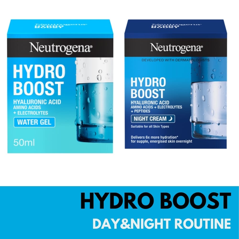 Neutrogena Hydro Boost Hydration Routine: Water Gel Moisturiser &amp; Night Cream 50ml / 1.7 fl oz