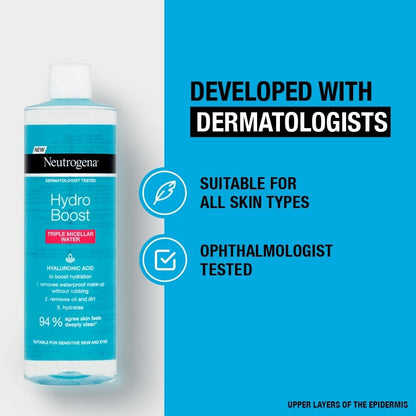 Neutrogena Hydro Boost Triple Micellar Water 400ml / 13.5 fl oz 2 Pack