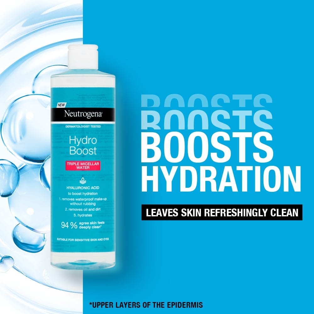 Neutrogena Hydro Boost Triple Micellar Water 400ml / 13.5 fl oz 3 Pack