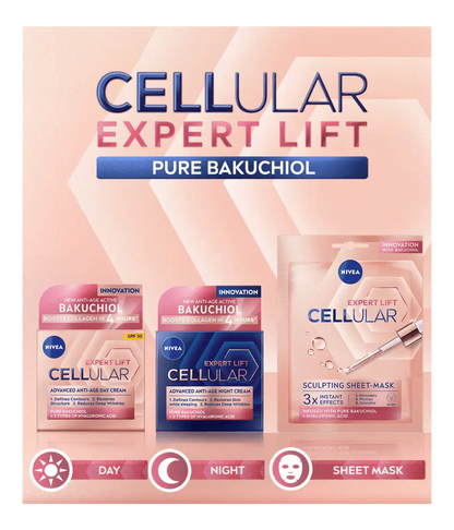 Nivea Cellular Expert Lift Pure Bakuchiol + HA Anti-Age Night Face Cream 50ml / 1.7 fl oz