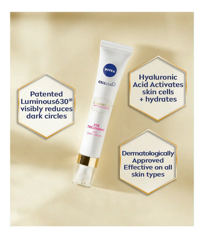 Nivea Cellular Luminous 630 Anti-Dark Circle SPF50 Eye Cream  15ml / 0.5 fl.oz - 4 Pack
