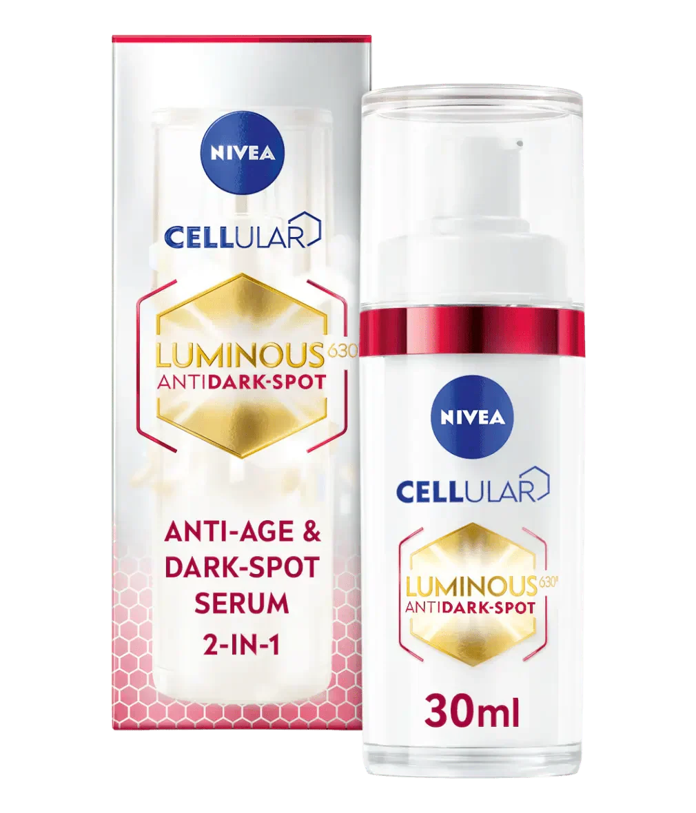Nivea Luminous 630 Anti-Age &amp; Dark Spot 2-in-1 Serum with Collagen Booster 30ml / 1 fl.oz - 2 Pack
