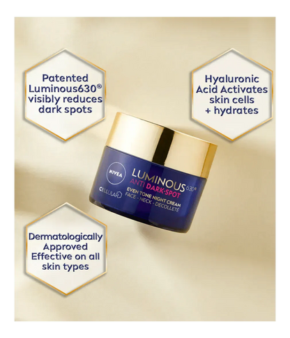 Nivea Luminous 630 Anti Dark Spot Night Cream  50ml / 1.7 fl oz