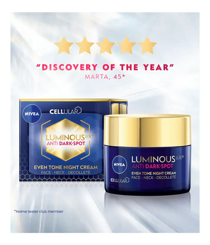 Nivea Luminous 630 Anti Dark Spot Night Cream  50ml / 1.7 fl oz