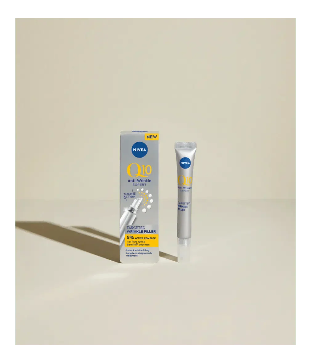 Nivea Q10 Anti-Wrinkle Power Wrinkle Filler Serum with Bioxifill Peptides 15ml / 0.5 fl oz - 2 Pack