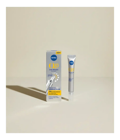 Nivea Q10 Anti-Wrinkle Power Wrinkle Filler Serum with Bioxifill Peptides 15ml / 0.5 fl oz - 2 Pack