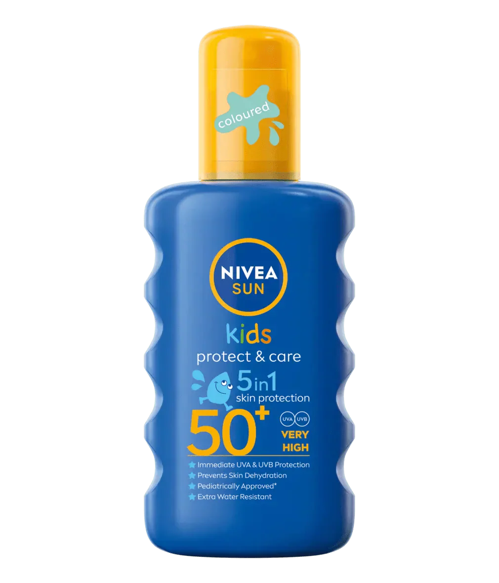 Nivea Sun Kids Protect &amp; Care Coloured Sun Cream Spray SPF50+ 200ml / 6.8 fl.oz