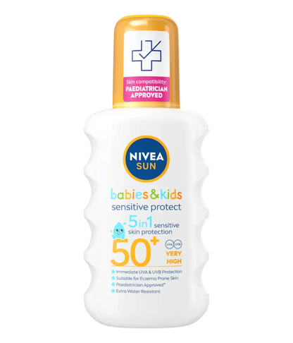 Nivea Sun Kids Sensitive Protect SPF 50+ Sun Lotion Spray 200ml / 6.8 fl.oz