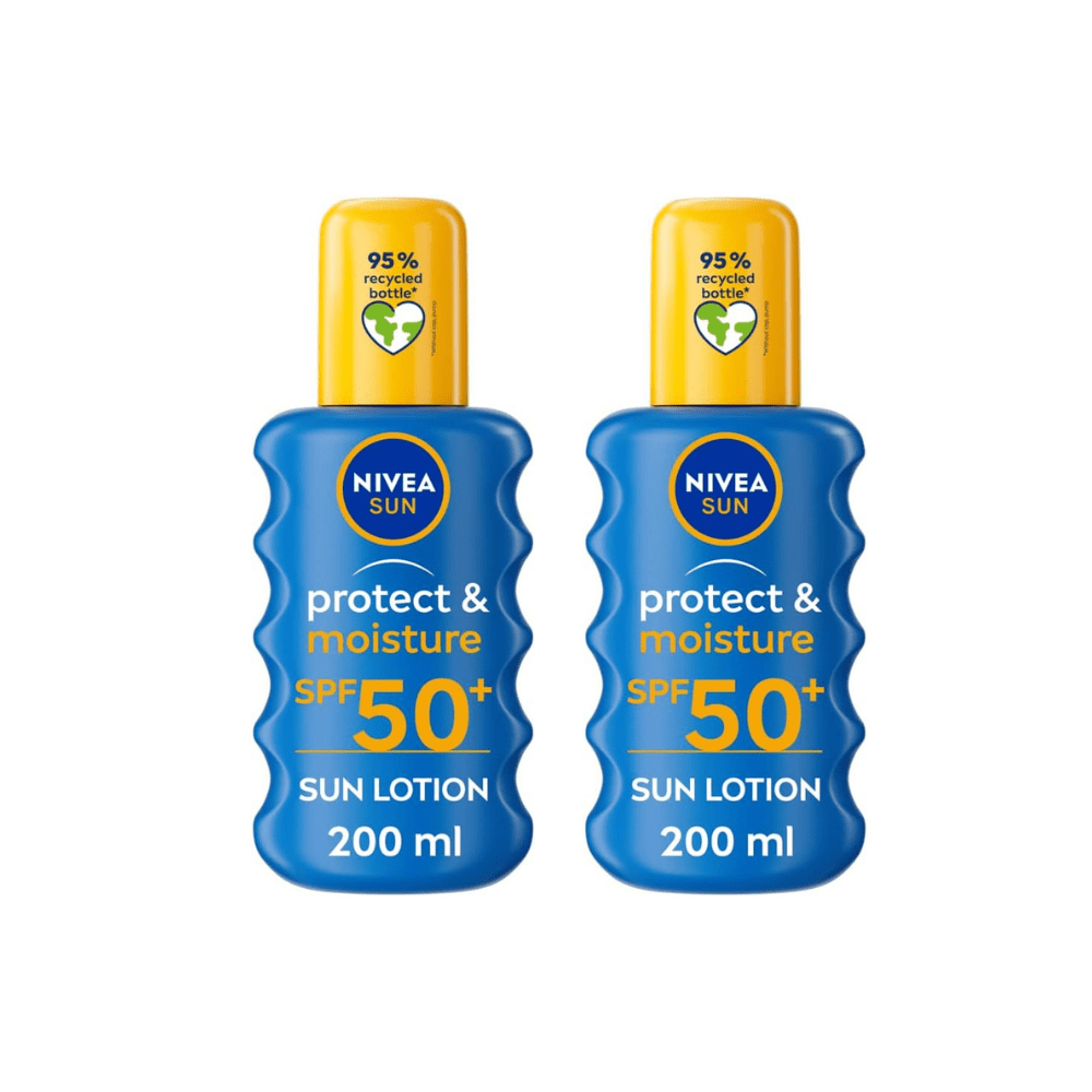 Nivea Sun Protect & Moisture Sun Cream Spray SPF50+ 200ml / 6.8 fl.oz - 2 Pack