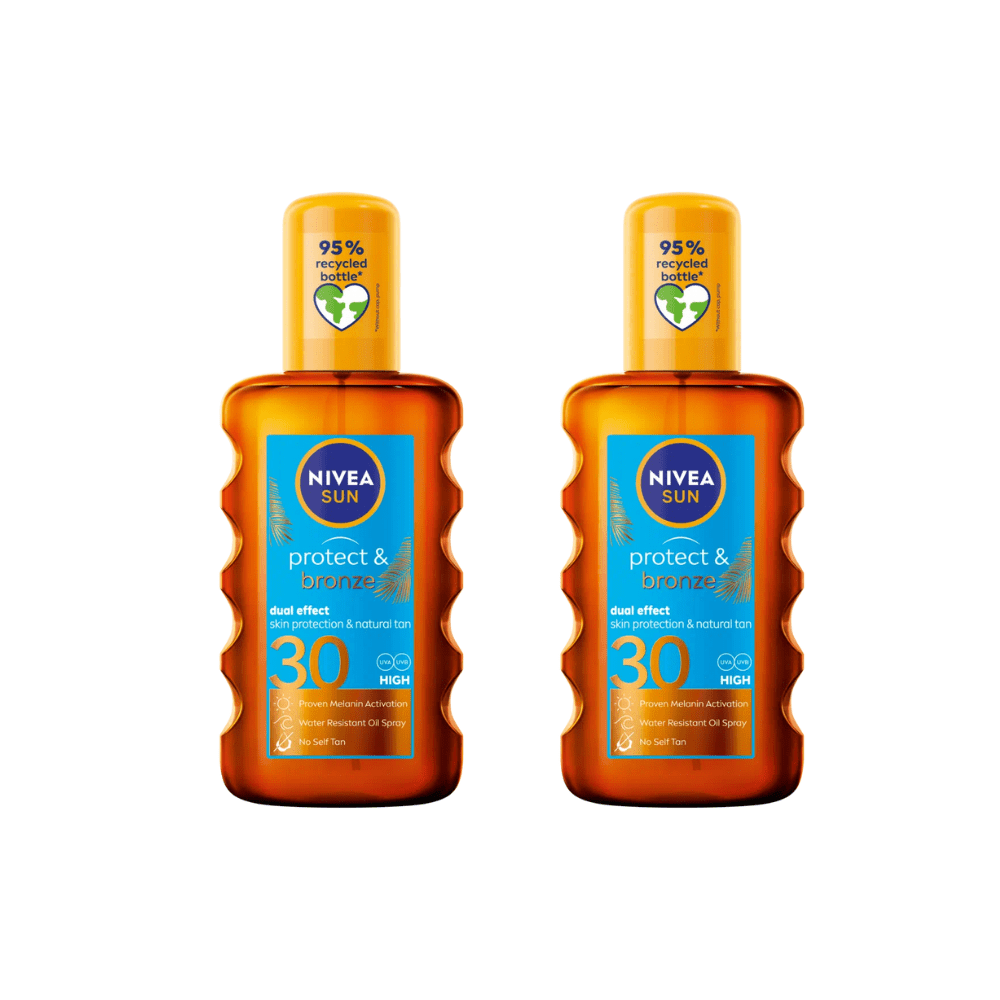 Nivea Sun Tan Activating Oil SPF30 Protect&Bronze 200ml / 6.8 fl.oz - 2 Pack