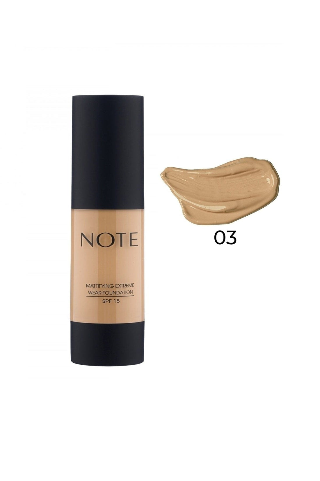 Note Cosmetics Mattifying Extreme Wear Foundation Matte Finish 03 Medium Beige