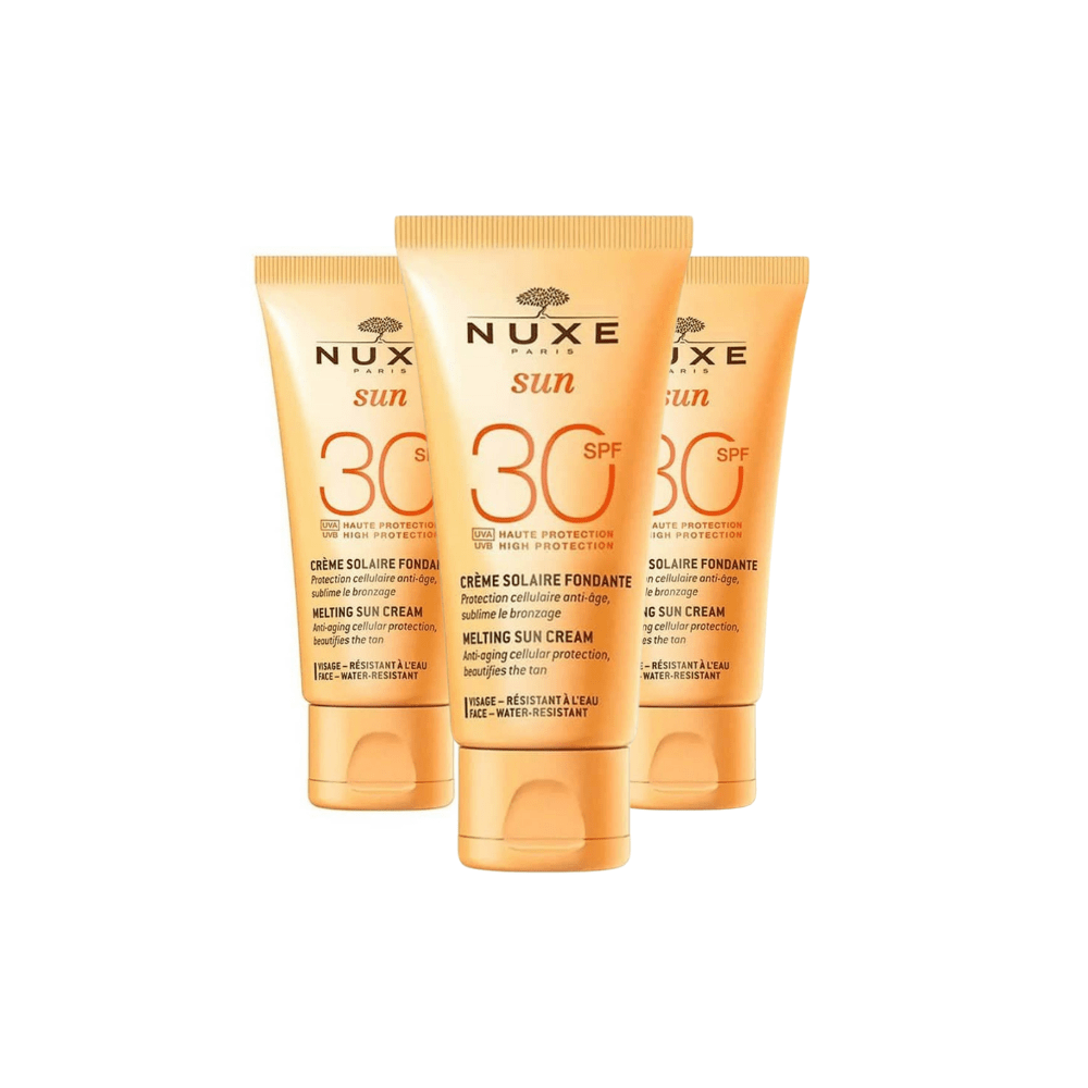 Nuxe Sun Melting Sun Cream For Face Spf30 50ml 3 Pack