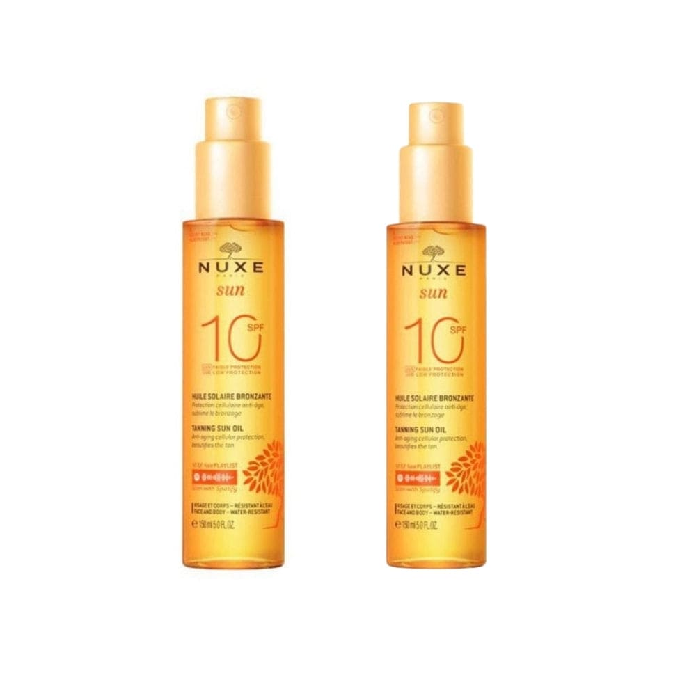 Nuxe Sun Tanning Oil Face &amp; Body SPF10 150 ml 2 Pack