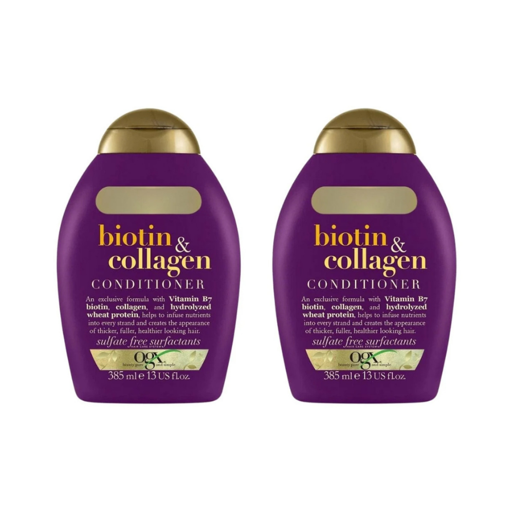 OGX Biotin &amp; Collagen Full Plumping and Lengthening Conditioner 385 ml 2 Pack
