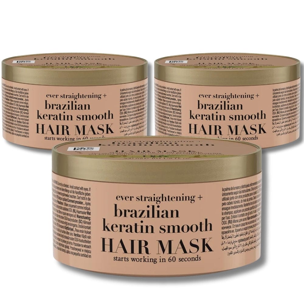 OGX Brazilian Keratin Smooth Hair Mask 300 ml 3 Pack