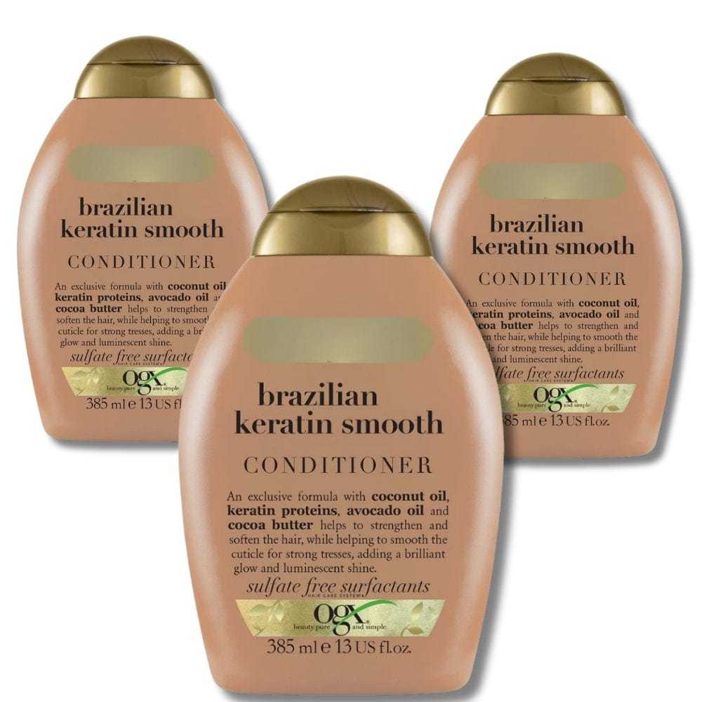 OGX Straightening Brazilian Cereatin Conditioner 385 ml 3 Pack