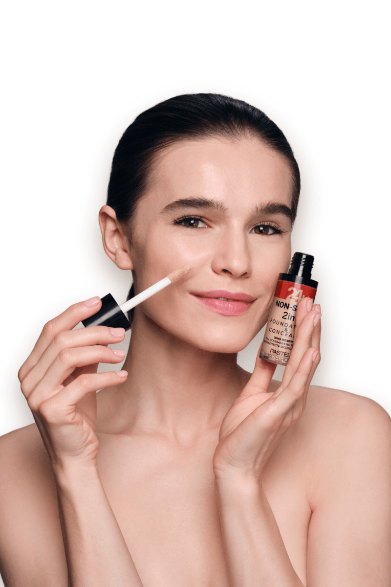 Pastel 24H Non-Stop 2in1 Foundation &amp; Concealer - 606 Warm 2 Pack