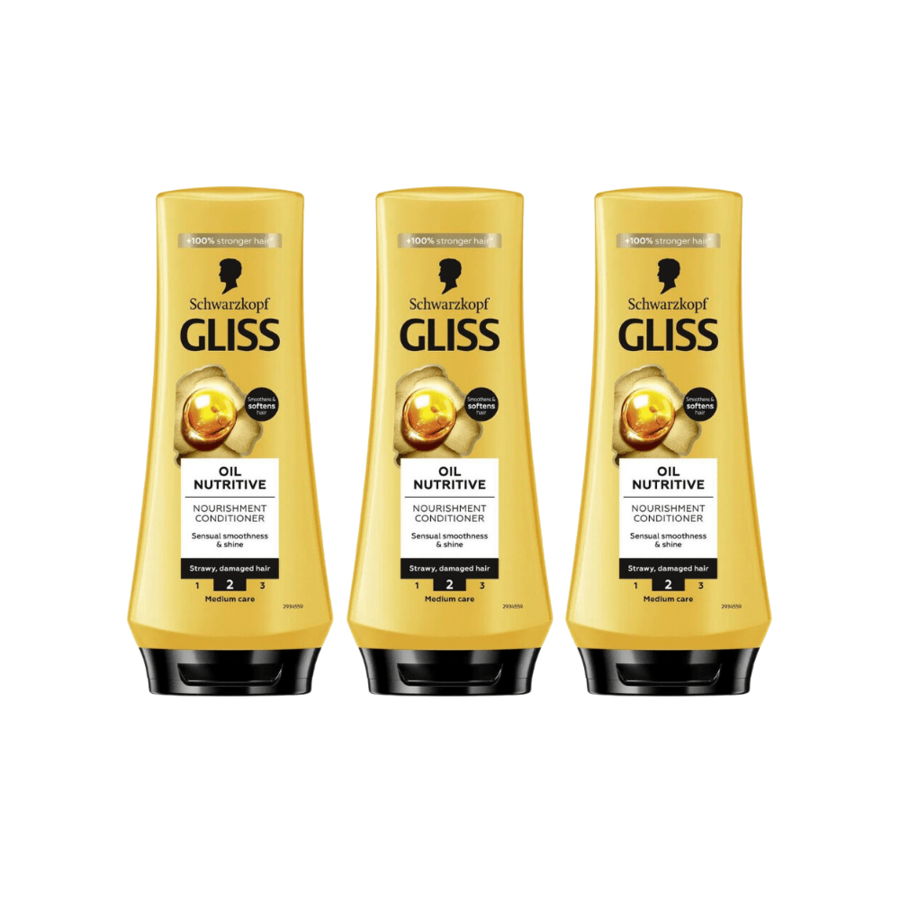 Schwarzkopf Gliss Conditioner Oil Nutritive 360 ml 3 Pack
