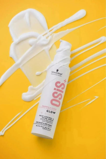 Schwarzkopf Osis Glow Anti-Frizz Shine Serum 50ml | Hair Weightless Silicone Free 2 Pack