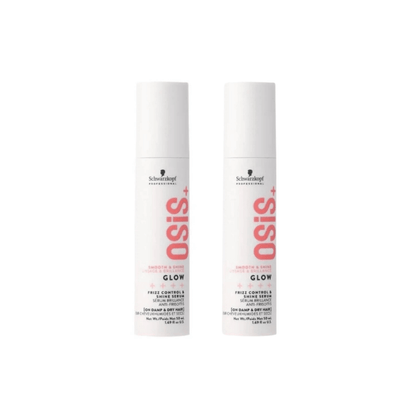 Schwarzkopf Osis Glow Anti-Frizz Shine Serum 50ml | Hair Weightless Silicone Free 2 Pack