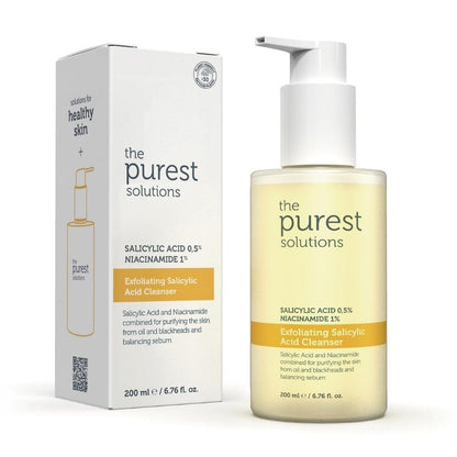 The Purest Solutions Cleanser Facial Cleansing Gel with Salicylic Acid 200ml 3 Pack
