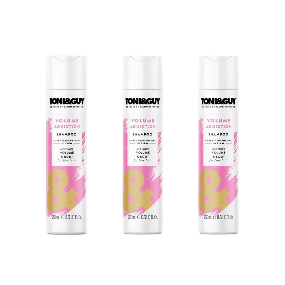 Toni &amp; Guy Volume Addiction Shampoo Volumizing Shampoo for Fine Hair 250 ml 3 Pack