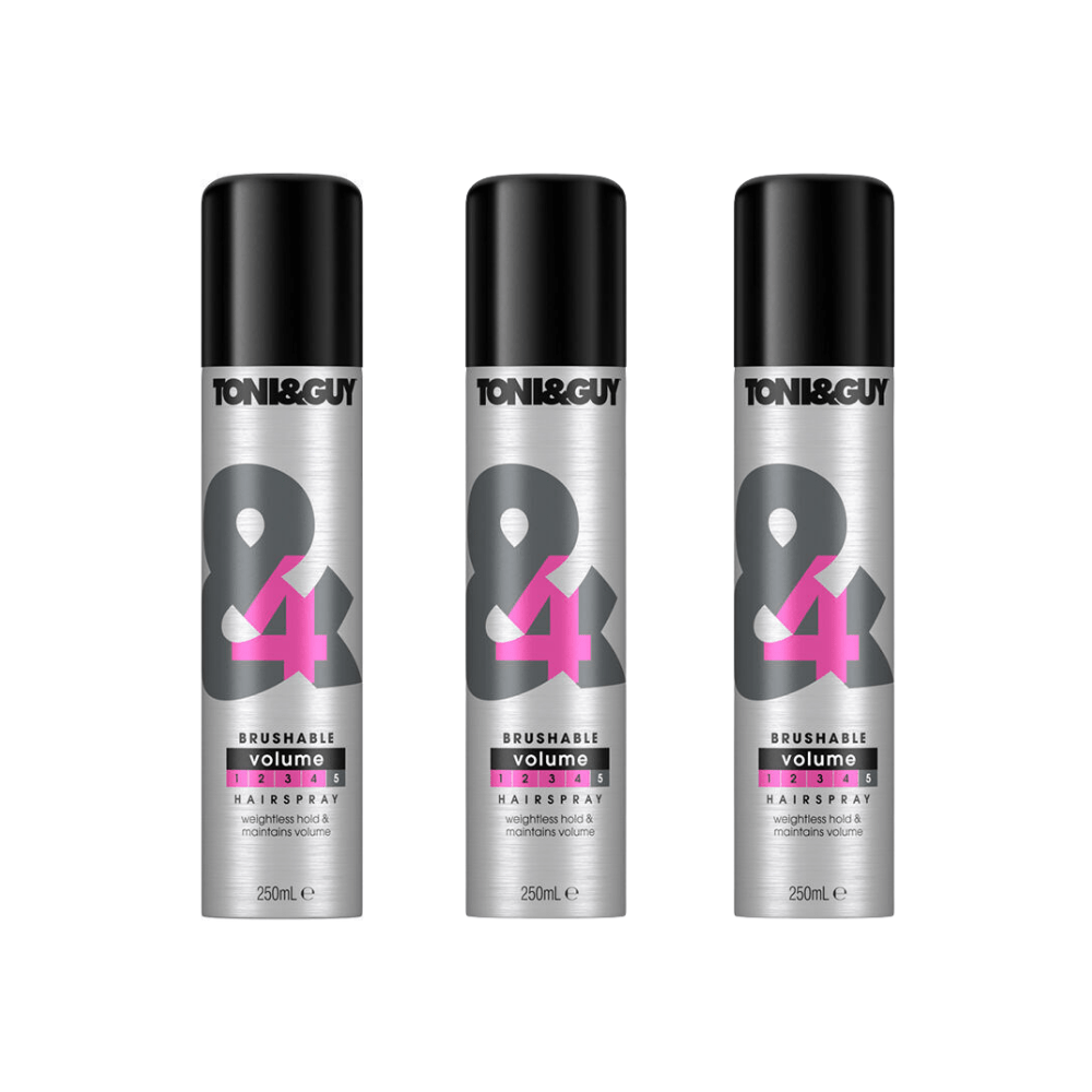 Toni &amp; Guy Volume Hair Spray Volumizing Hair Spray No:4 250 ml 3 Pack