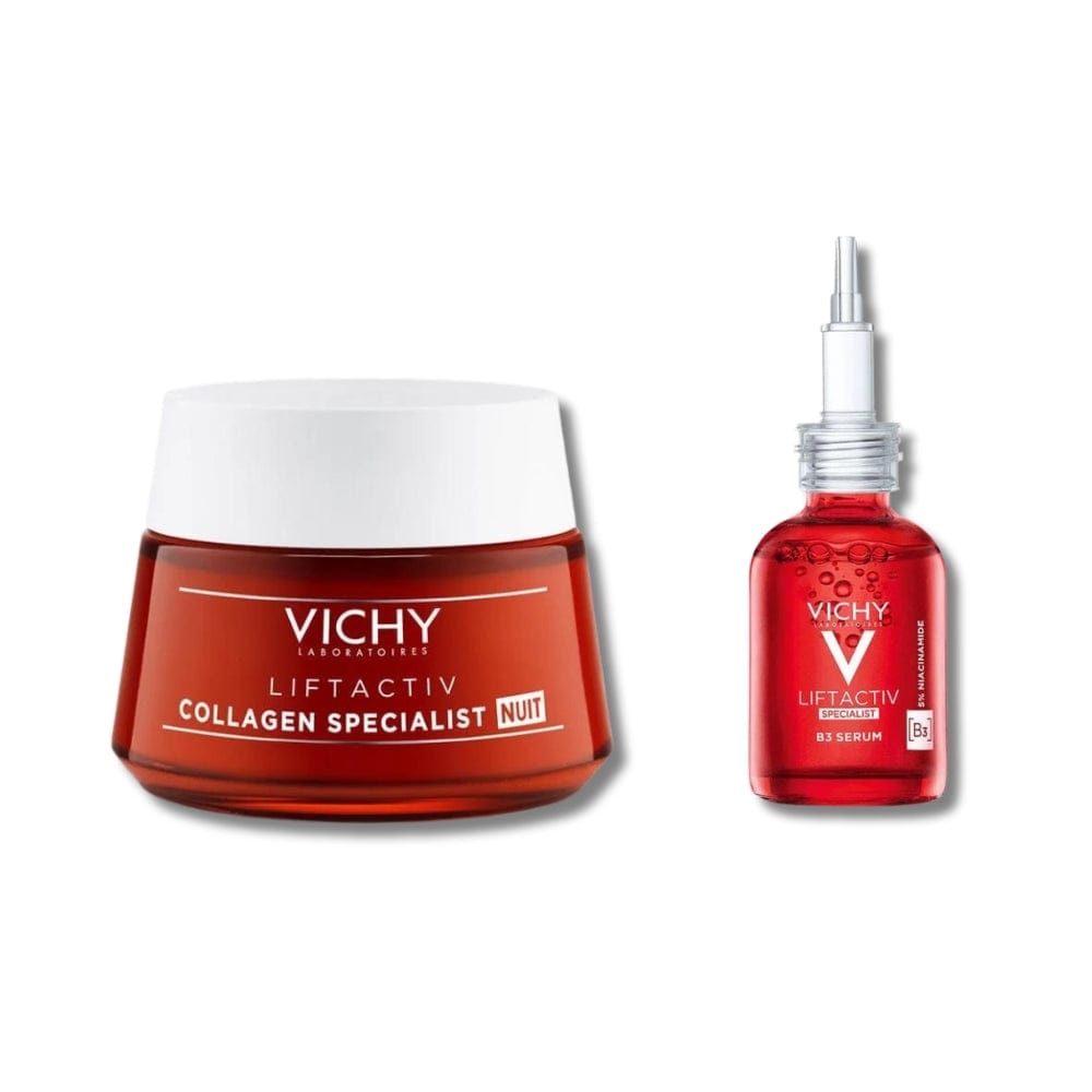 Vichy Liftactiv Collagen Specialist Anti-Aging Night Care Cream 1.7 oz Skin Care &amp; Specialist B3 Dark Spots &amp;Wrinkles Serum 30 ml