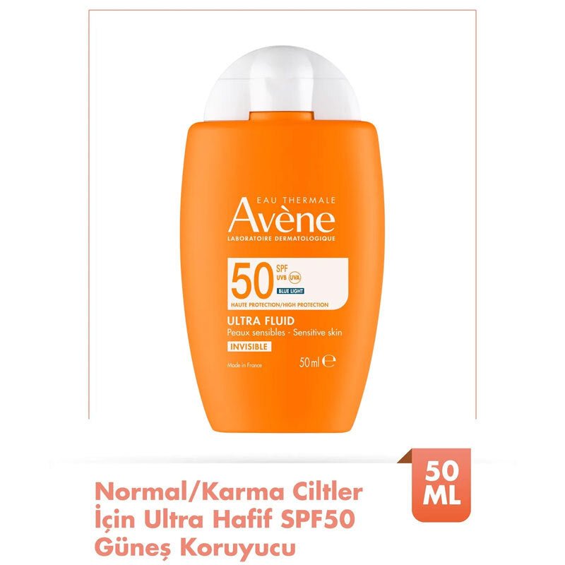 Avene Ultra Fluid Invisible SPF50 Normal ve Karma Ciltler İçin Güneş Kremi 50 ml - Melori
