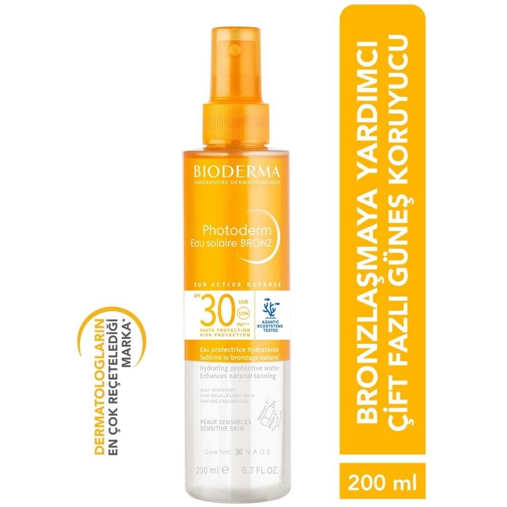 Bioderma Photoderm Bronz Sun Protective Water SPF30 - Bronzlaştırıcı Güneş Koruyucu 200ml - Melori