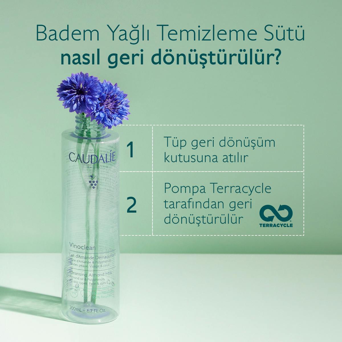 Caudalie Vinoclean Badem Yağlı Temizleme Sütü 100 ml - Melori