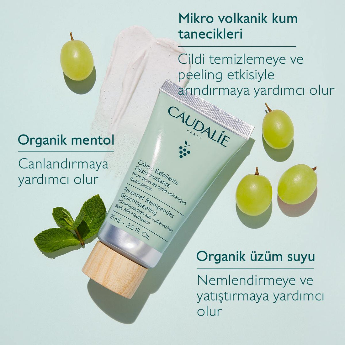Caudalie Vinoclean Deep Cleansing Exfoliating Peeling 75 ml - Melori