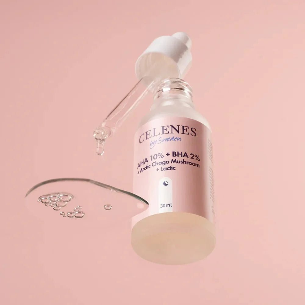 Celenes AHA+BHA+Lactic+Chaga Mushroom Serum 30 ml - Melori