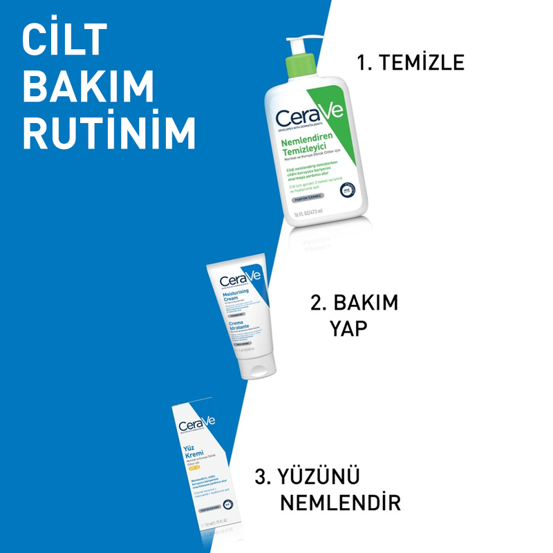 Cerave Nemlendirici Yüz Ve Vücut Kremi - Kuru Ciltler İçin Seramid Ve Hyalüronik Asit İçerikli 177 ml - Melori